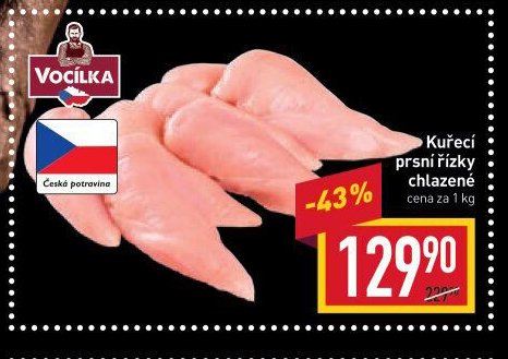 Kuřecí prsní řízky chlazené