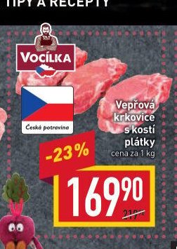 Vepřová krkovice s kostí plátky