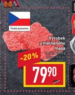 Výrobek z mělněného masa