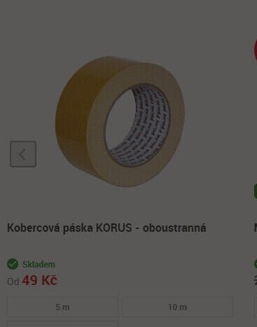 Kobercová páska KORUS - oboustranná - Breno koberce akcniletaky.com