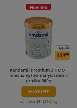 Kendamil Premium 3 HMO+ mléčná výživa malých dětí v prášku 800g
