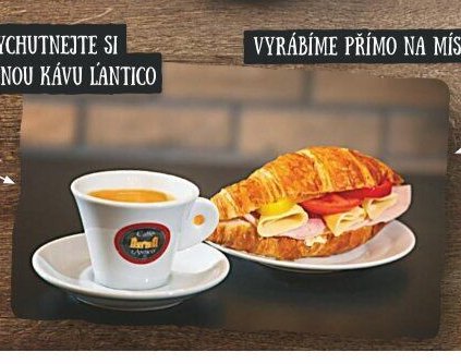 Espresso + šunkový croissant