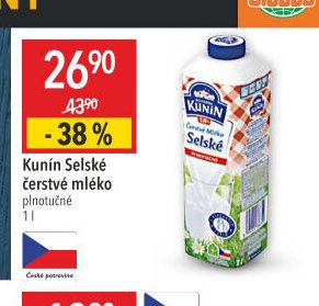Kunín Selské čerstvé mléko