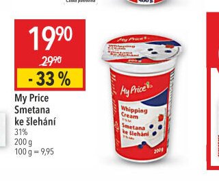 My Price Smetana ke šlehání