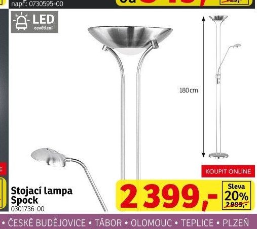 Stojací lampa Spock - ASKO akcniletaky.com