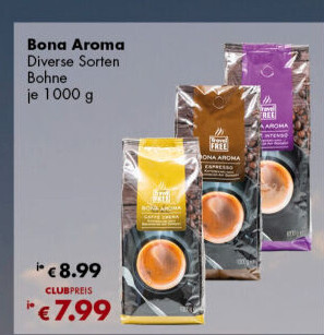 Zrnková káva Bona Aroma Travel Free