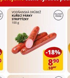 Vodňanská drůbež kuřecí párky striptýzky 100g
