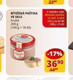 Bítešská paštika ve skle 200g