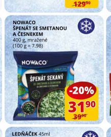 Nowaco špenát se smetanou a česnekem