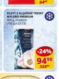 Filety z aljašské tresky Mylord Premium