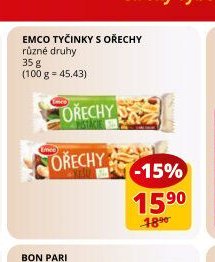 Emco tyčinky s ořechy