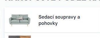 Sedací soupravy a pohovky