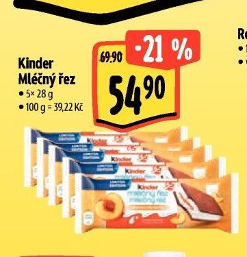 Kinder Mléčný řez
