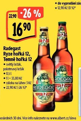 Radegast Ryze hořká 12, Temně hořká 12
