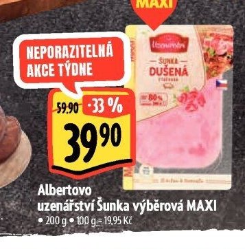 Albertovo uzenářství Šunka výběrová MAXI