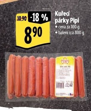 Kuřecí párky Pipi