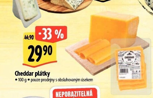 Cheddar plátky