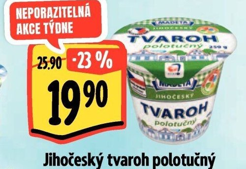Jihočeský tvaroh polotučný