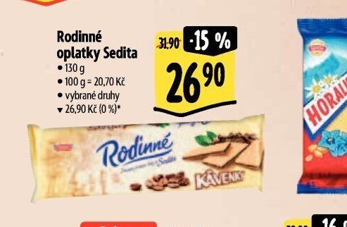 Rodinné oplatky Sedita