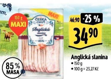 Anglická slanina Česká chuť