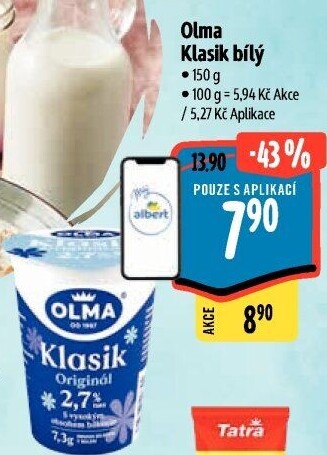 Bílý jogurt Klasik Olma