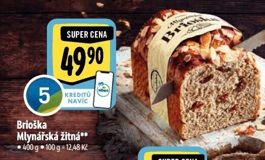 Brioška Mlynářská žitná Albert