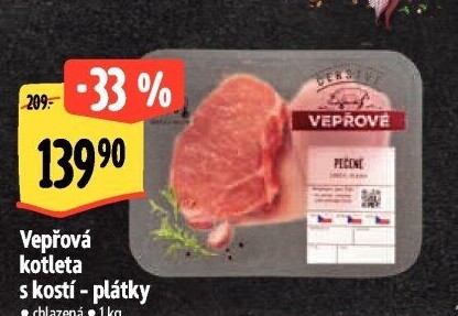 Kotleta vepřová s kostí Albert