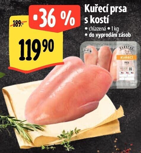 Kuřecí prsa s kostí Albert