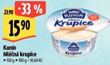 Mléčná krupice Mlékárna Kunín