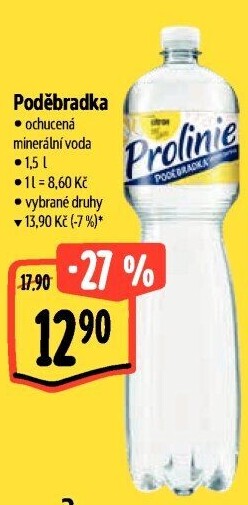 Ochucená voda Poděbradka