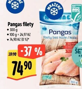 Pangasius filety mražený Nowaco