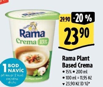 Rama Crema rostlinná alternativa na vaření 15 %