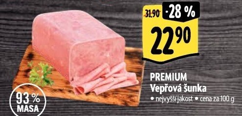 Šunka vepřová nejvyšší jakosti Premium Albertovo uzenářství