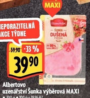 Šunka výběrová dušená Albertovo uzenářství