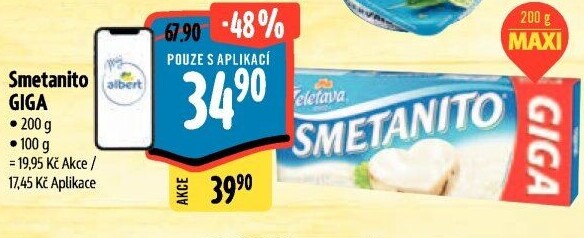 Sýr tavený Smetanito Želetava