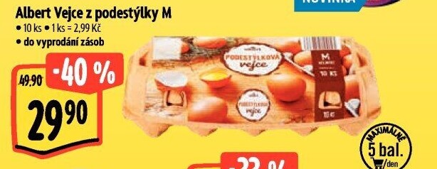 Vejce z podestýlky M Albert