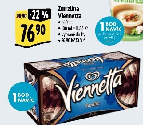 Zmrzlinová roláda Viennetta Algida
