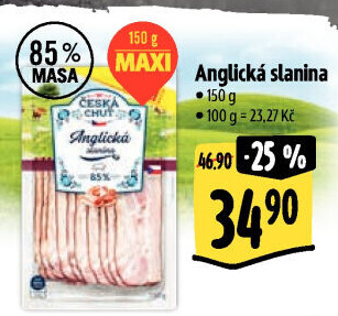 Anglická slanina Česká chuť