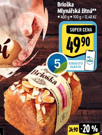 Brioška Mlynářská žitná Albert