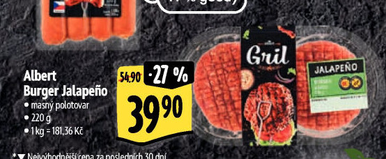 Hovězí burger Jalapeno Albert Gril
