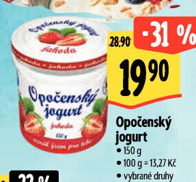 Jogurt ochucený Opočenský Bohemilk