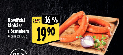 Klobása kovářská s česnekem