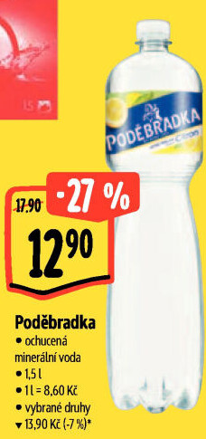 Ochucená voda Poděbradka