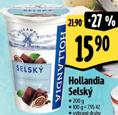 Ochucený jogurt selský Hollandia