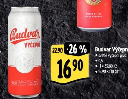 Pivo světlé výčepní Budweiser Budvar