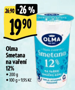 Smetana na vaření Olma 12%
