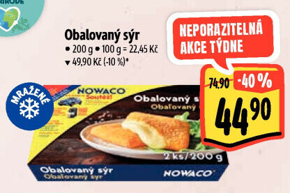 Sýr obalovaný mražený Nowaco