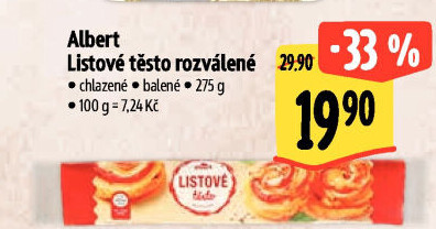Těsto listové Albert
