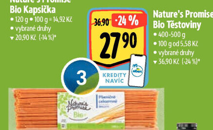 Těstoviny bio Nature'