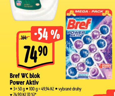 WC blok tuhý Power Aktiv Bref
